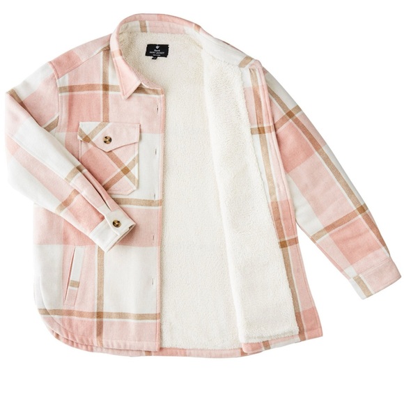 Women’s Plaid Sherpa-Lined Shacket - Picture 3 of 6